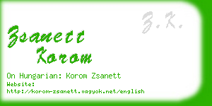 zsanett korom business card